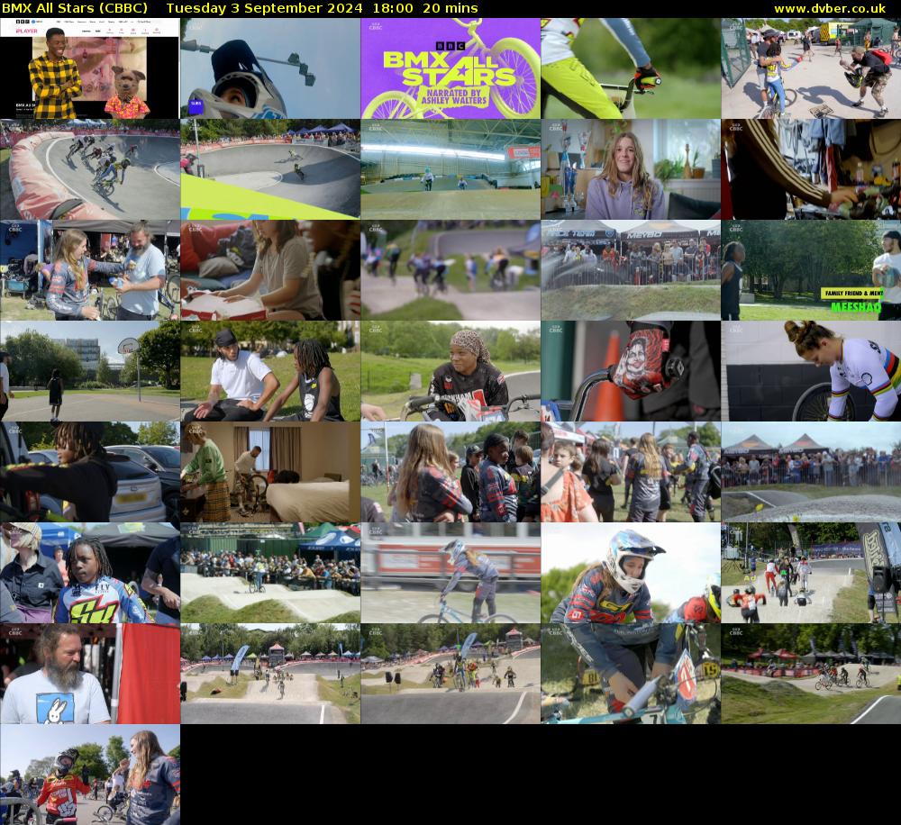 BMX All Stars (CBBC) Tuesday 3 September 2024 18:00 - 18:20