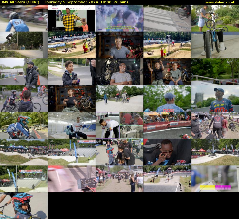 BMX All Stars (CBBC) Thursday 5 September 2024 18:00 - 18:20