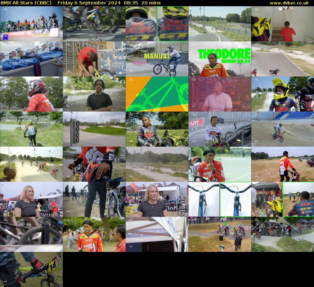 BMX All Stars (CBBC) Friday 6 September 2024 08:35 - 08:55