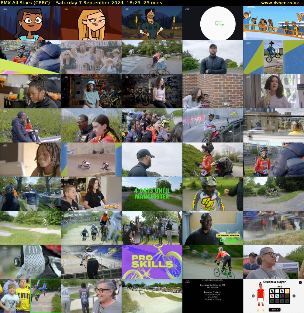 BMX All Stars (CBBC) Saturday 7 September 2024 18:25 - 18:50