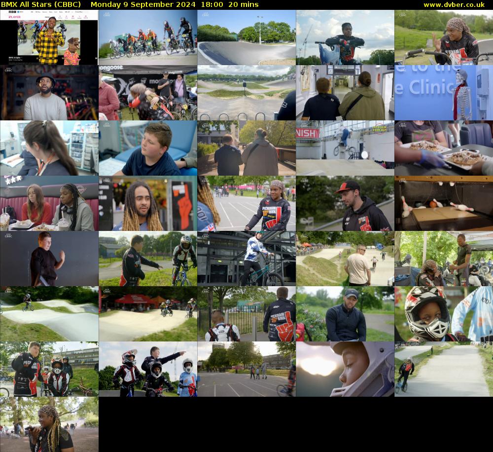 BMX All Stars (CBBC) Monday 9 September 2024 18:00 - 18:20