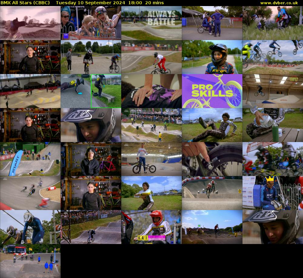 BMX All Stars (CBBC) Tuesday 10 September 2024 18:00 - 18:20