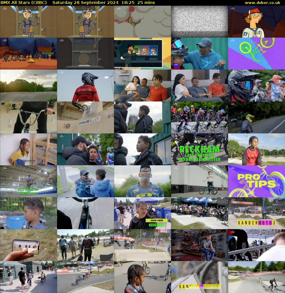 BMX All Stars (CBBC) Saturday 28 September 2024 18:25 - 18:50