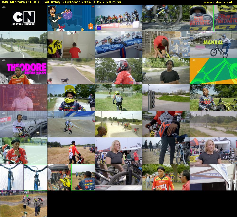BMX All Stars (CBBC) Saturday 5 October 2024 18:25 - 18:45