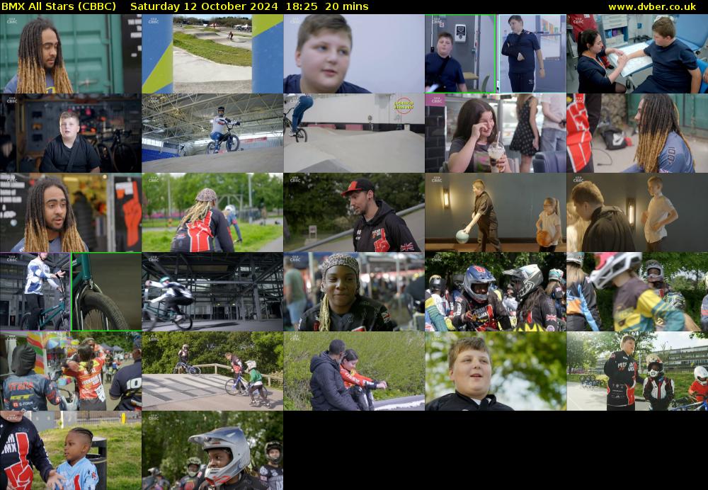 BMX All Stars (CBBC) Saturday 12 October 2024 18:25 - 18:45