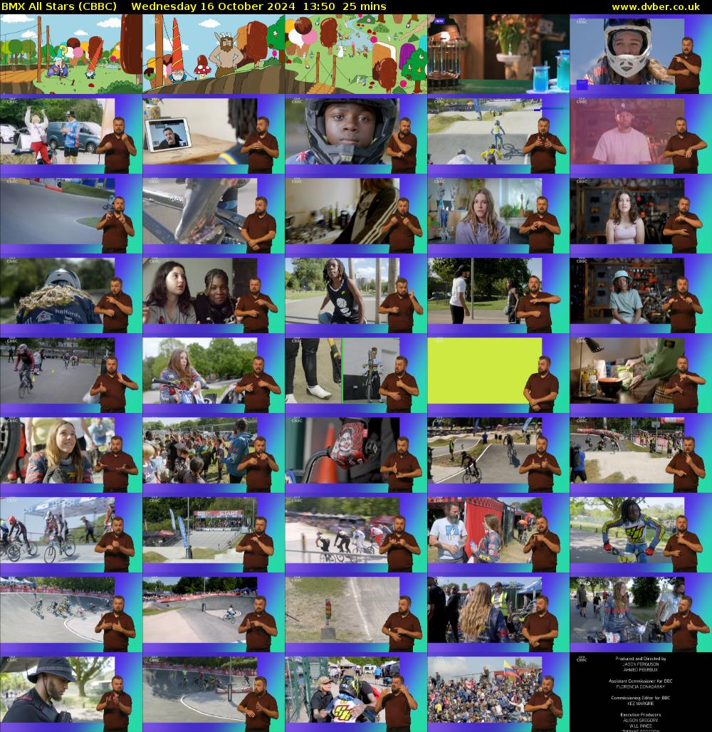 BMX All Stars (CBBC) Wednesday 16 October 2024 13:50 - 14:15