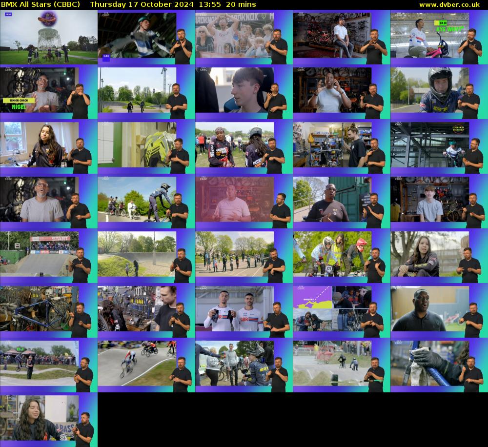 BMX All Stars (CBBC) Thursday 17 October 2024 13:55 - 14:15