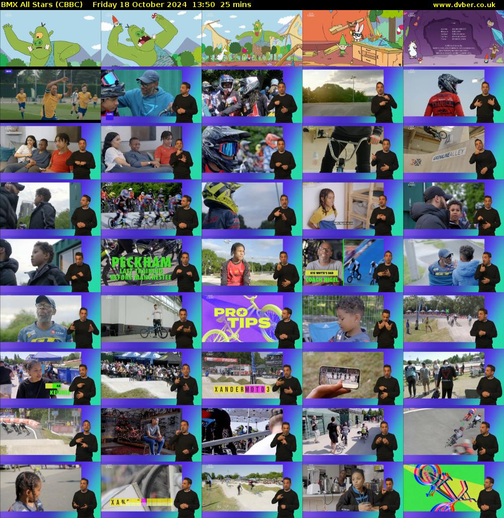 BMX All Stars (CBBC) Friday 18 October 2024 13:50 - 14:15