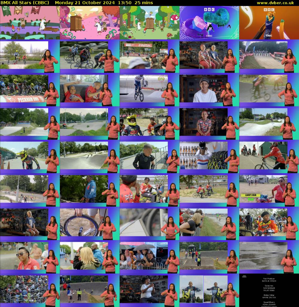 BMX All Stars (CBBC) Monday 21 October 2024 13:50 - 14:15