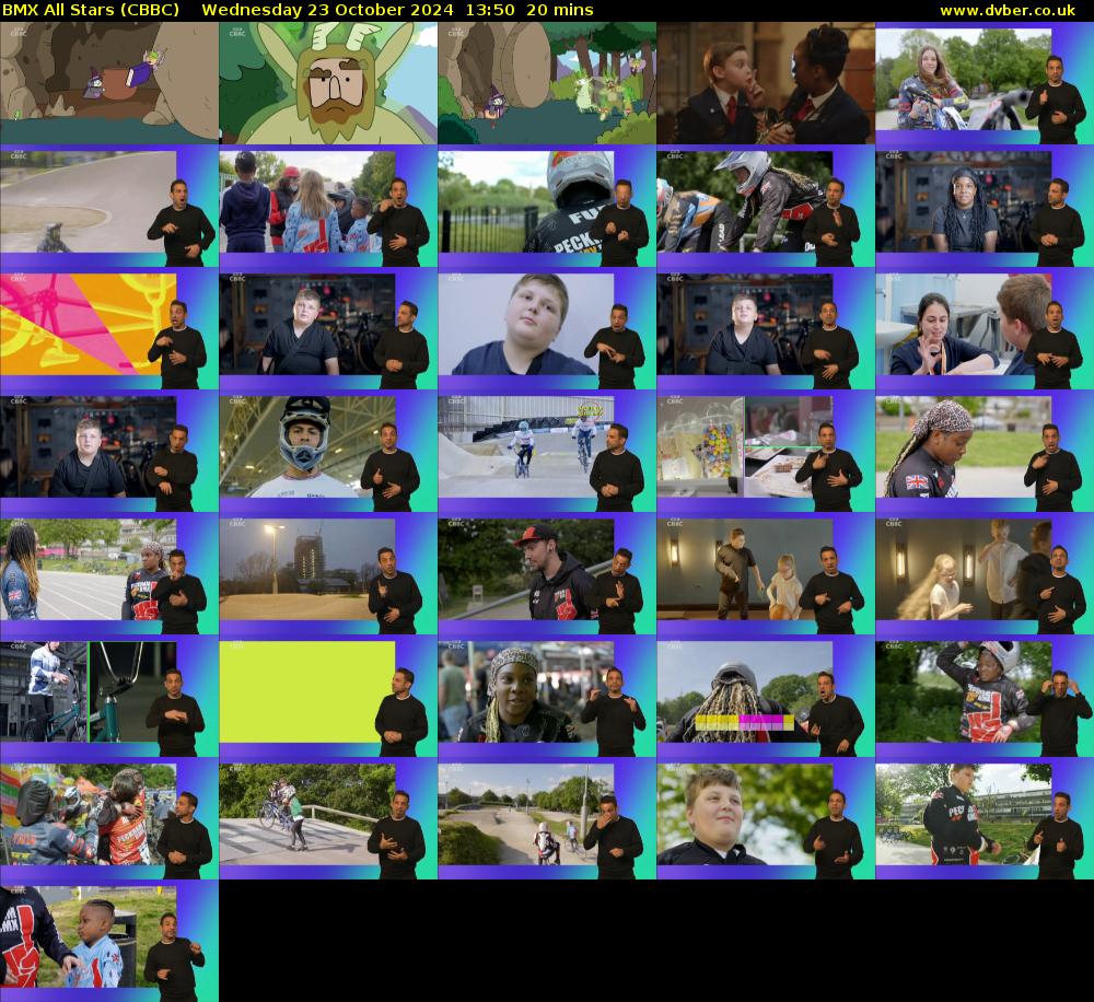 BMX All Stars (CBBC) Wednesday 23 October 2024 13:50 - 14:10