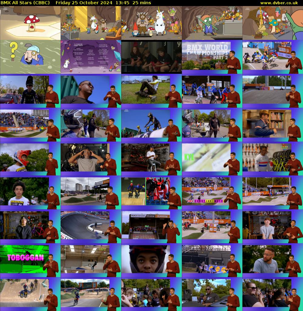 BMX All Stars (CBBC) Friday 25 October 2024 13:45 - 14:10