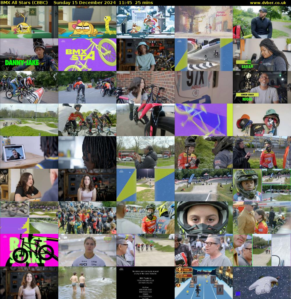 BMX All Stars (CBBC) Sunday 15 December 2024 11:45 - 12:10