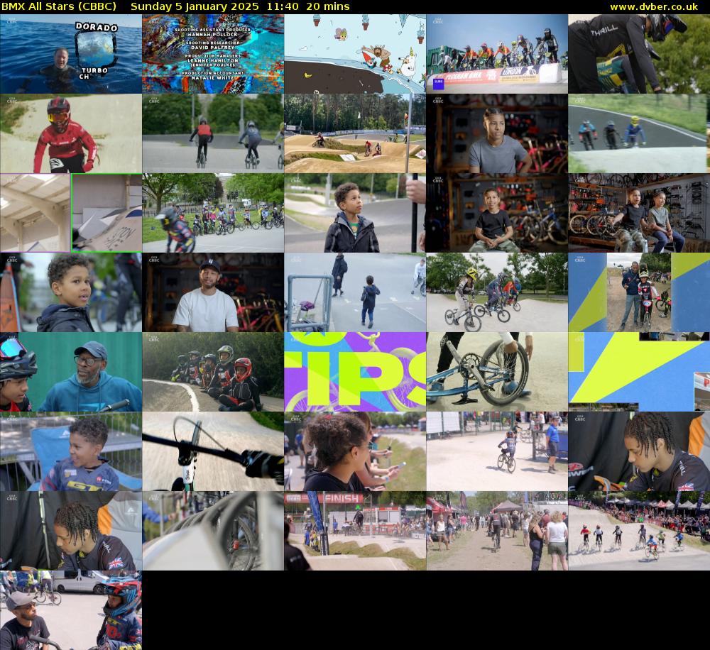 BMX All Stars (CBBC) Sunday 5 January 2025 11:40 - 12:00