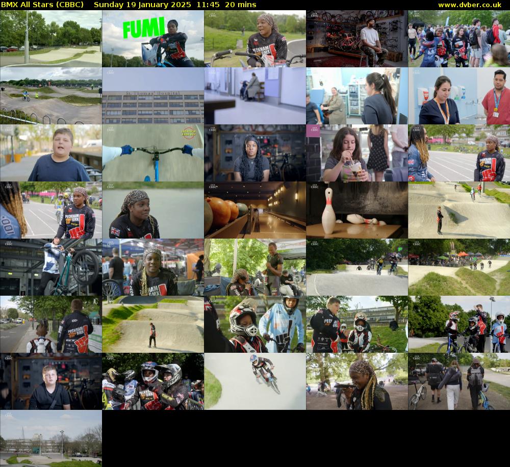 BMX All Stars (CBBC) Sunday 19 January 2025 11:45 - 12:05