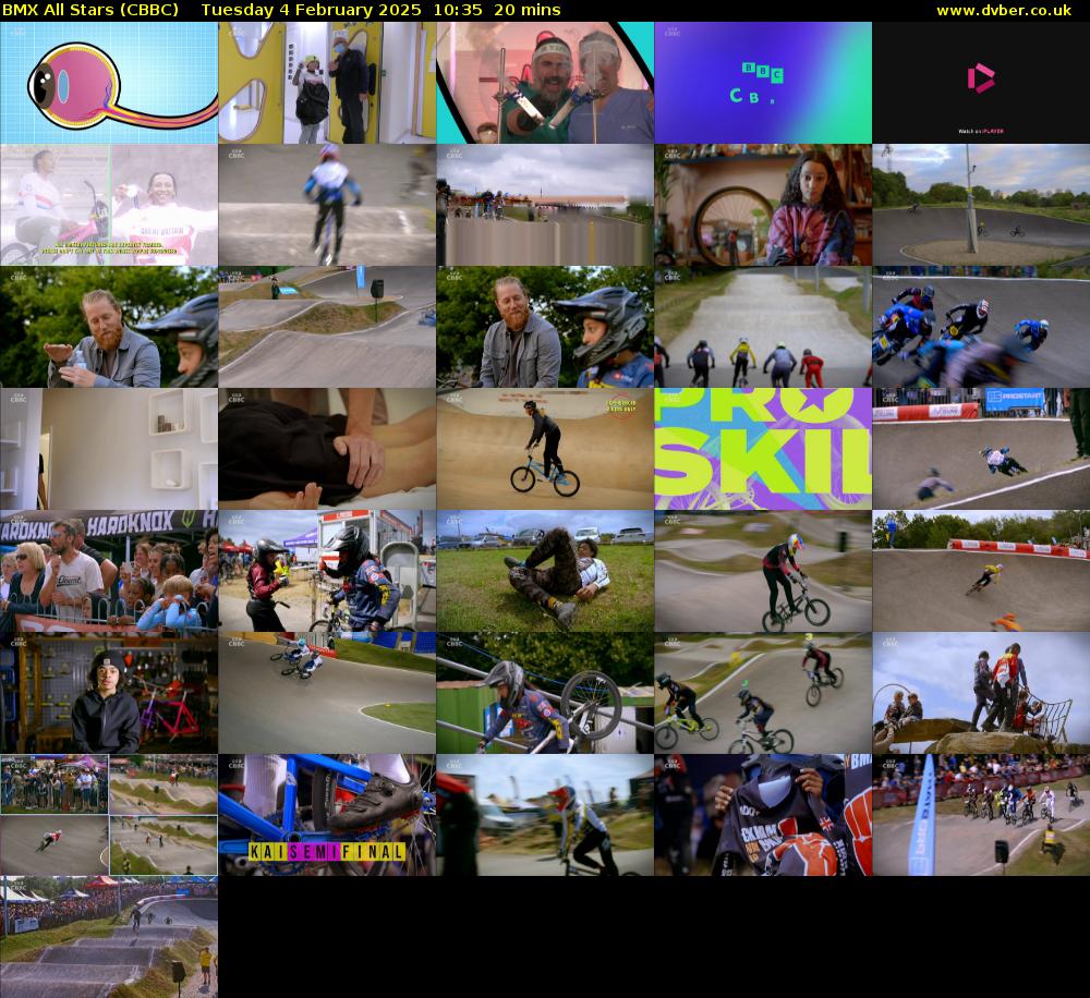 BMX All Stars (CBBC) Tuesday 4 February 2025 10:35 - 10:55