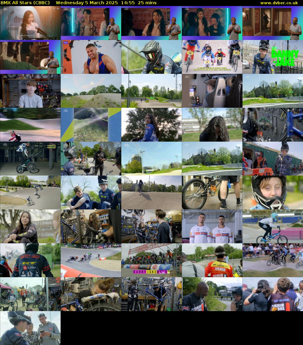 BMX All Stars (CBBC) Wednesday 5 March 2025 14:55 - 15:20