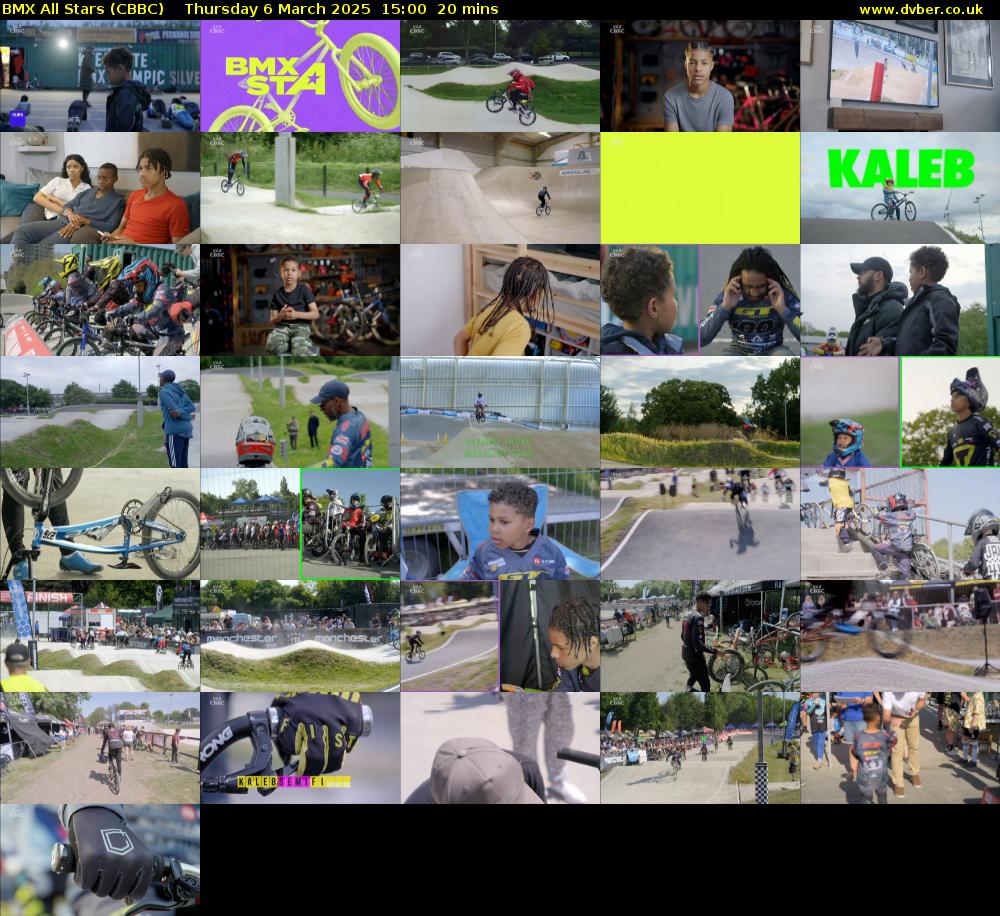 BMX All Stars (CBBC) Thursday 6 March 2025 15:00 - 15:20