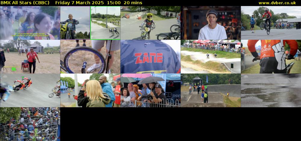 BMX All Stars (CBBC) Friday 7 March 2025 15:00 - 15:20