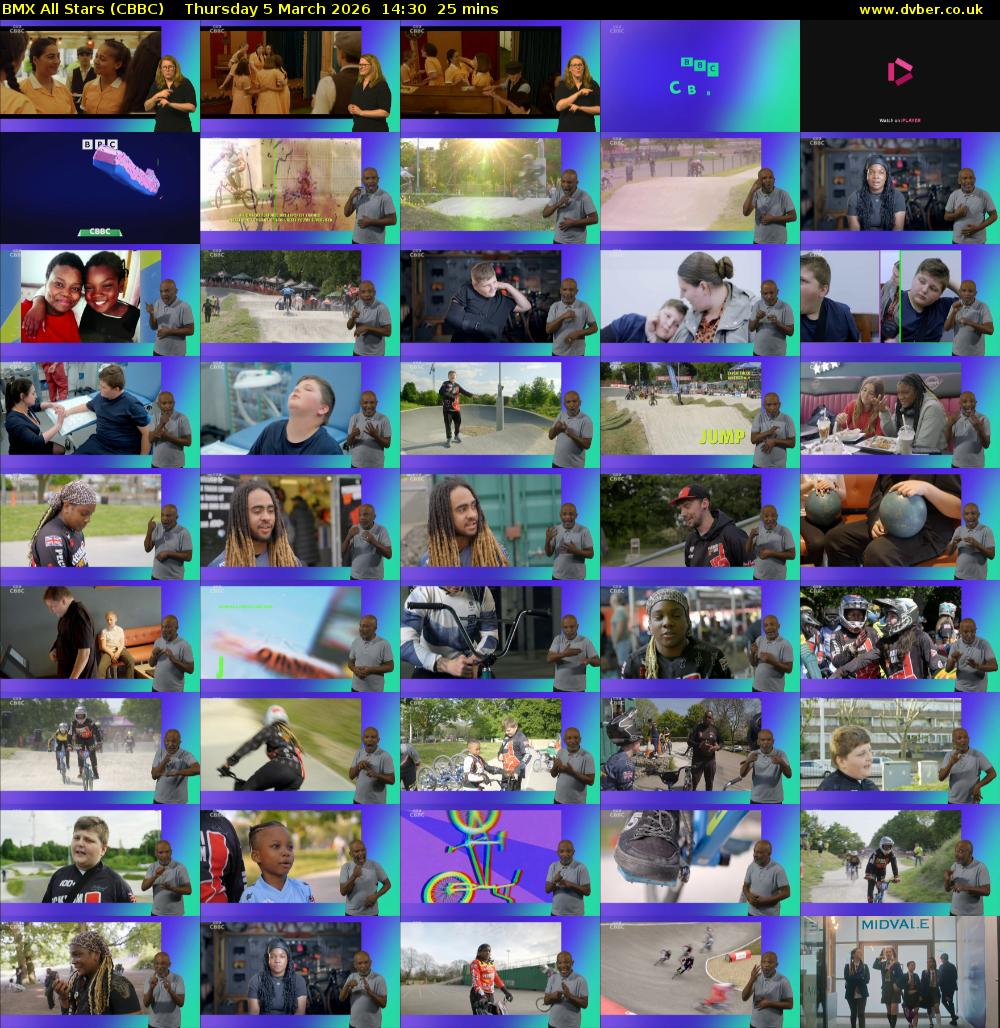 BMX All Stars (CBBC) Thursday 5 March 2026 14:30 - 14:55