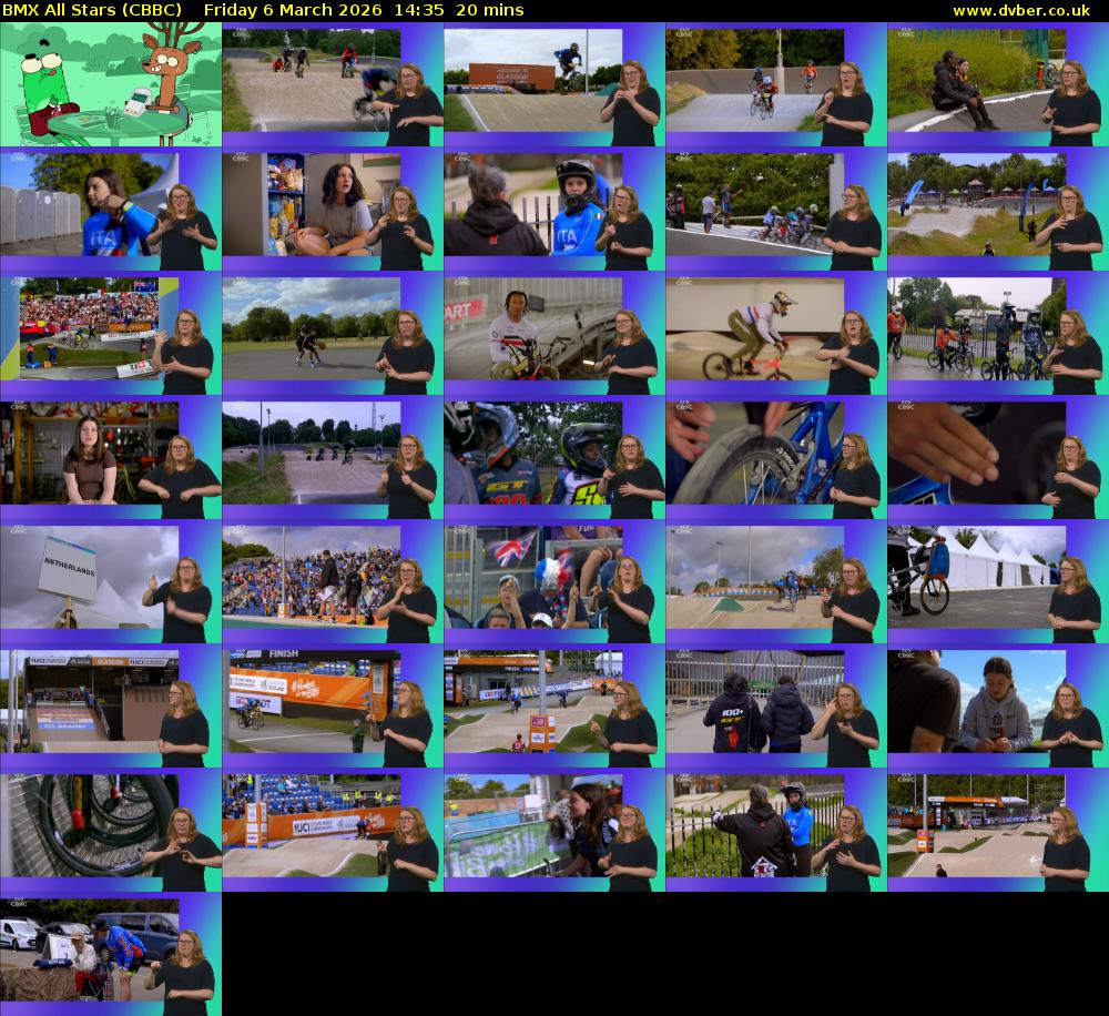 BMX All Stars (CBBC) Friday 6 March 2026 14:35 - 14:55