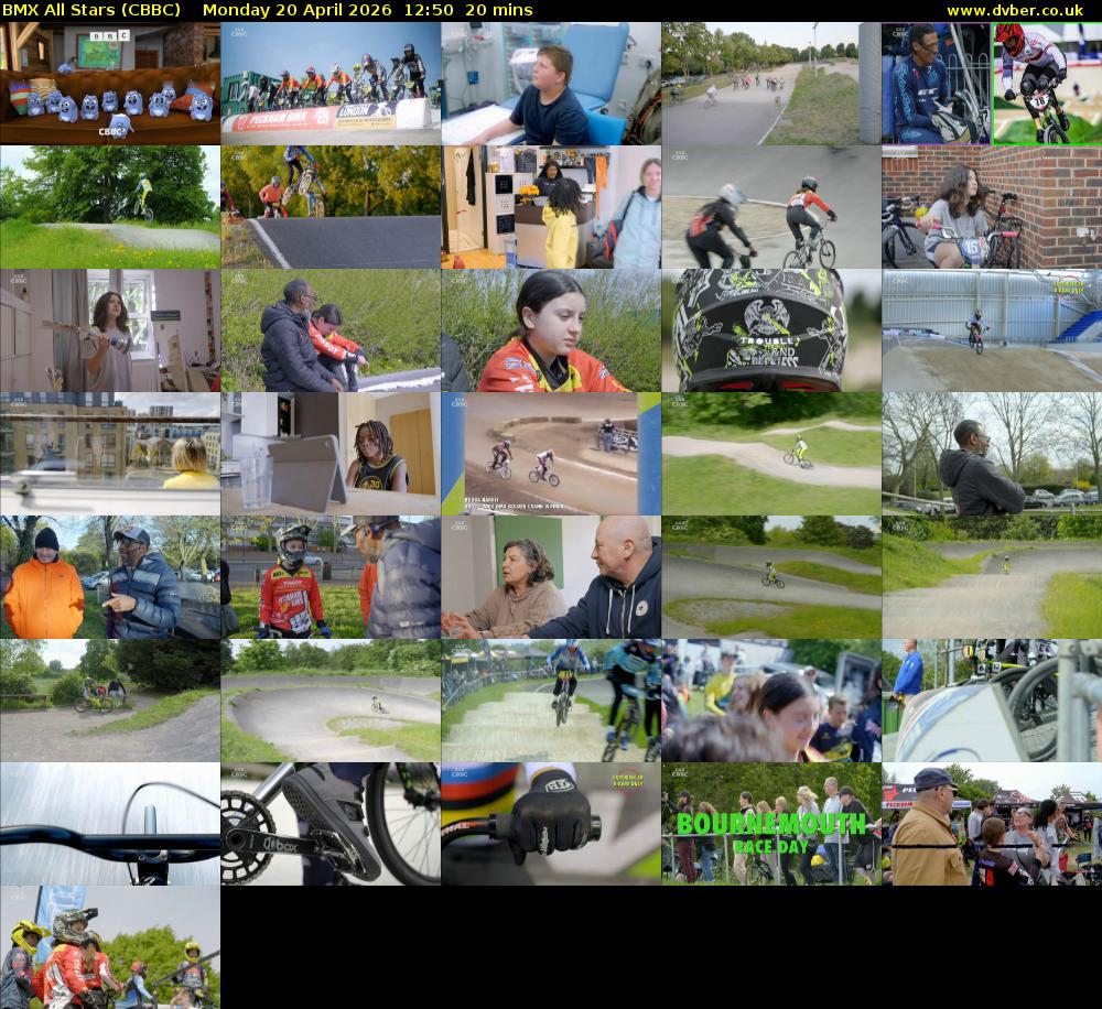 BMX All Stars (CBBC) Monday 20 April 2026 12:50 - 13:10