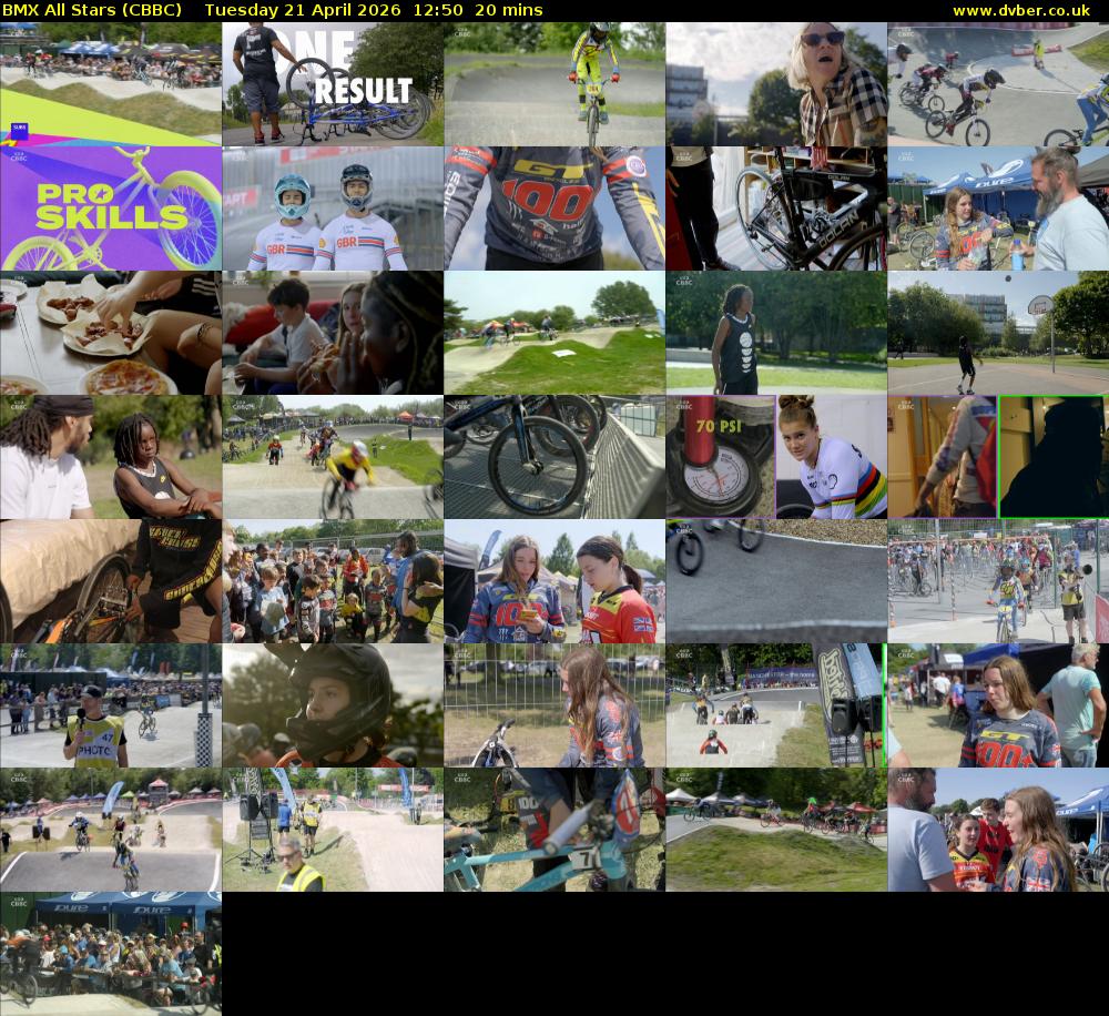 BMX All Stars (CBBC) Tuesday 21 April 2026 12:50 - 13:10