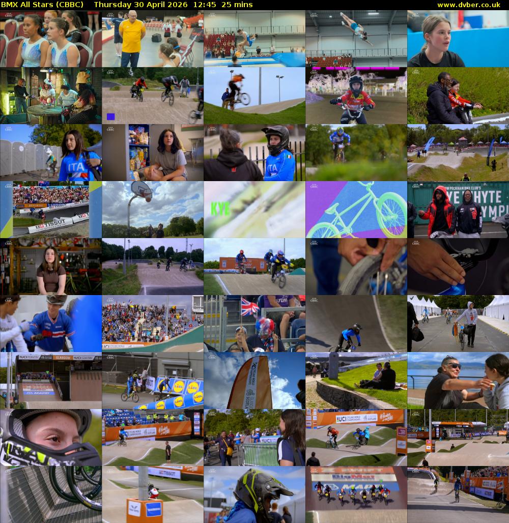 BMX All Stars (CBBC) Thursday 30 April 2026 12:45 - 13:10