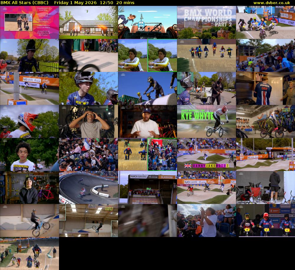 BMX All Stars (CBBC) Friday 1 May 2026 12:50 - 13:10