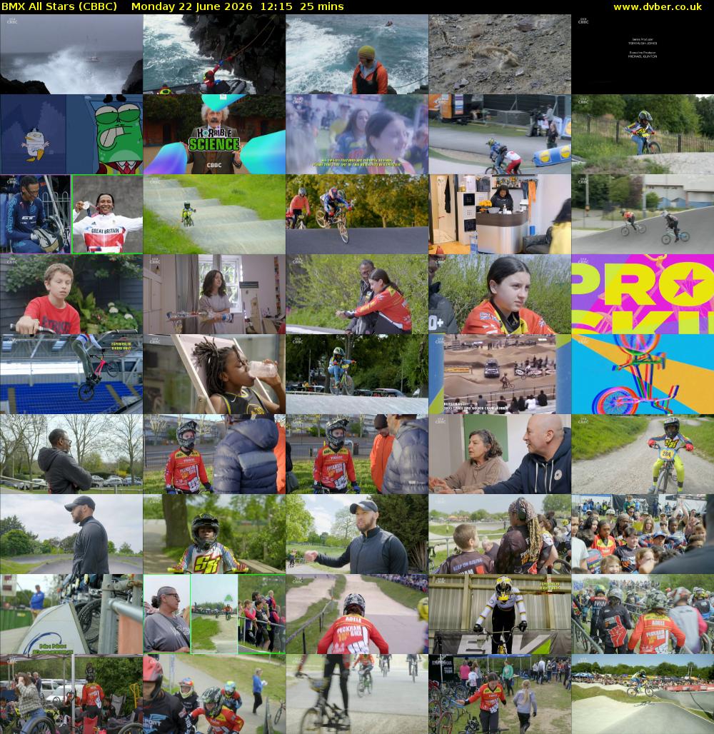 BMX All Stars (CBBC) Monday 22 June 2026 12:15 - 12:40