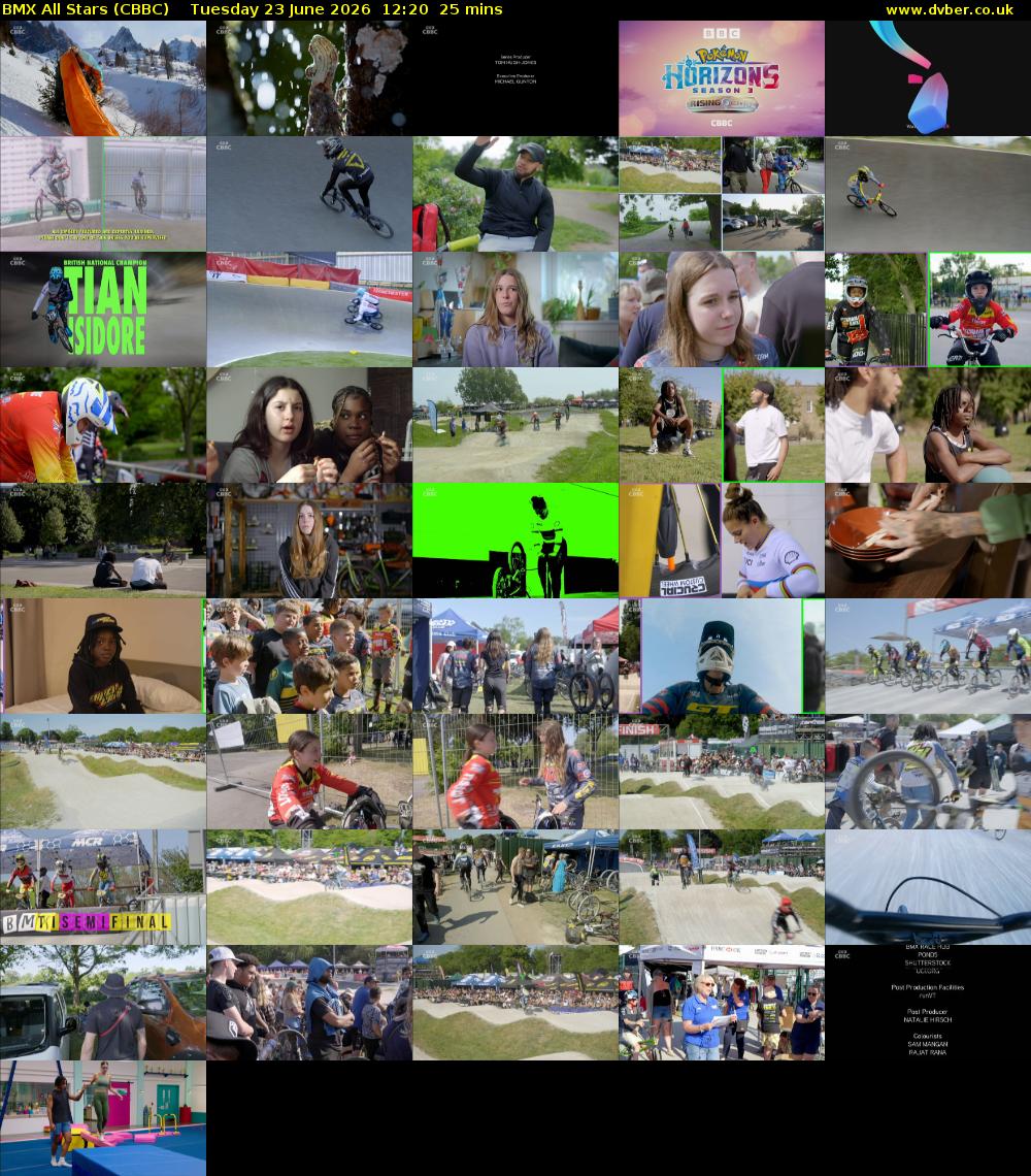 BMX All Stars (CBBC) Tuesday 23 June 2026 12:20 - 12:45