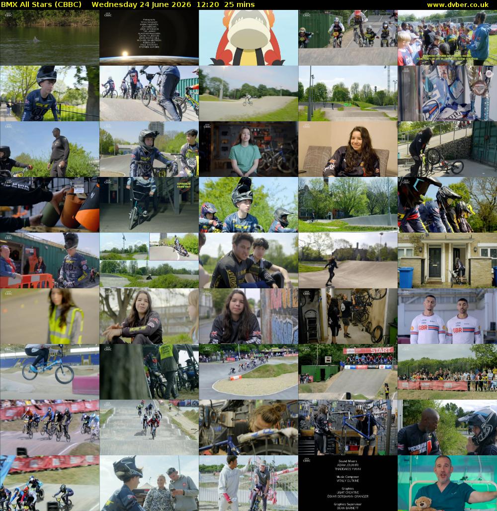 BMX All Stars (CBBC) Wednesday 24 June 2026 12:20 - 12:45
