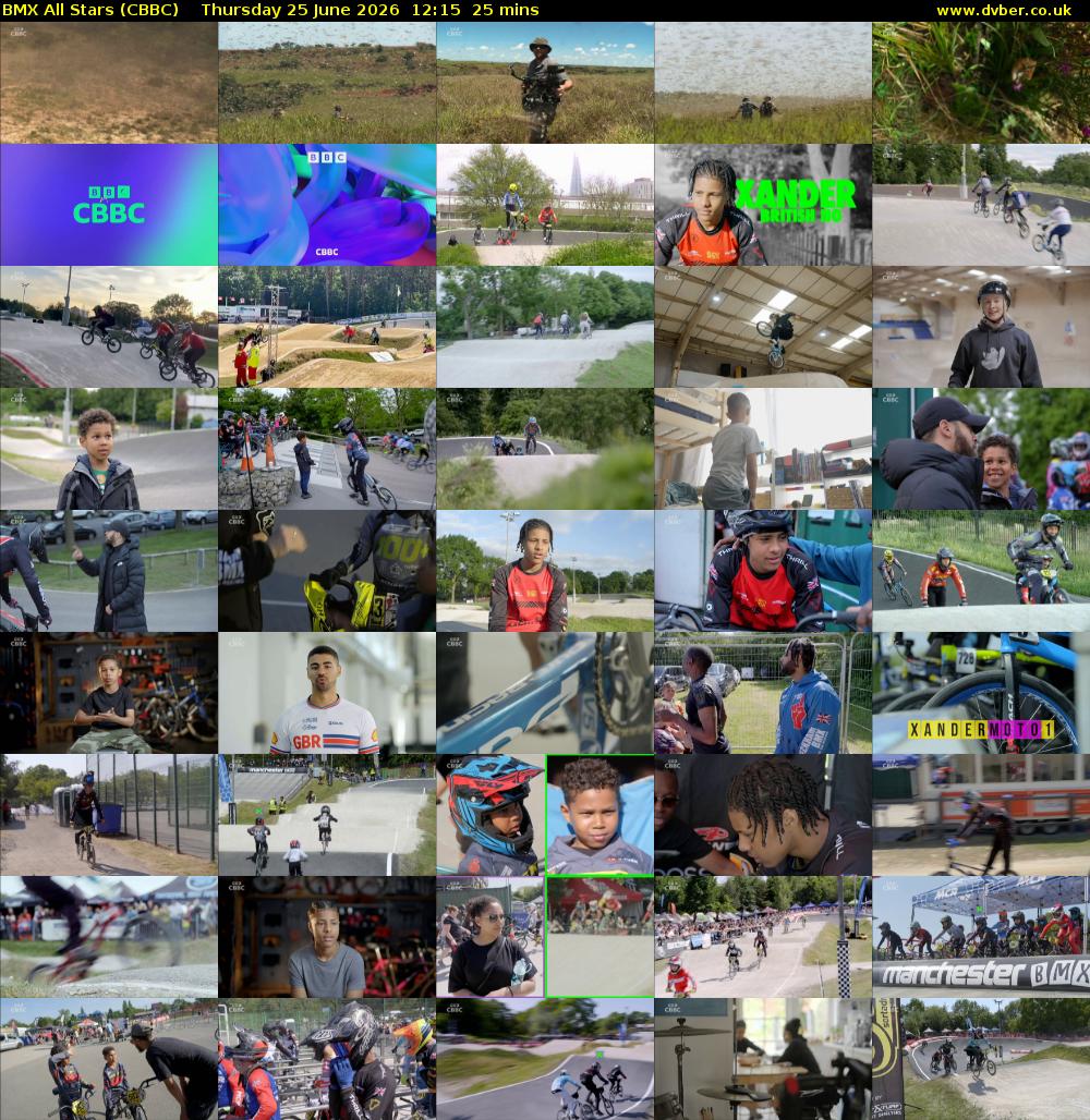 BMX All Stars (CBBC) Thursday 25 June 2026 12:15 - 12:40