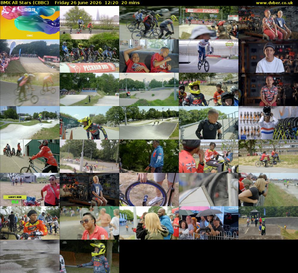 BMX All Stars (CBBC) Friday 26 June 2026 12:20 - 12:40