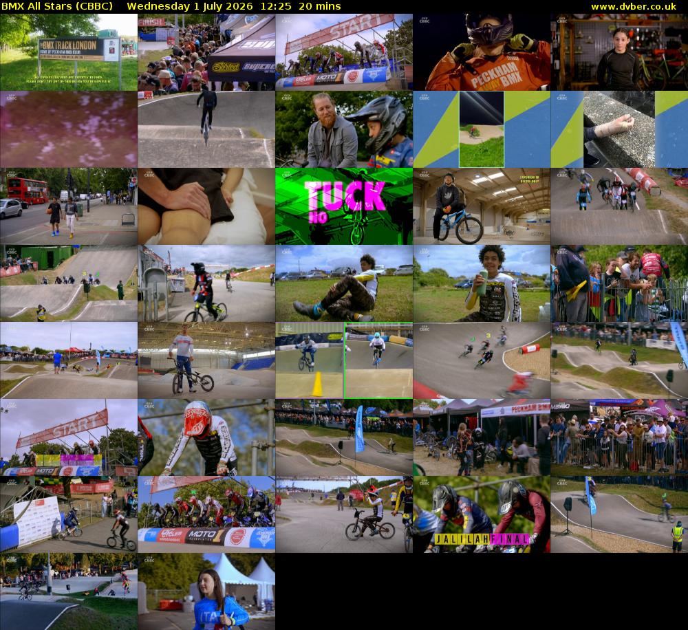 BMX All Stars (CBBC) Wednesday 1 July 2026 12:25 - 12:45