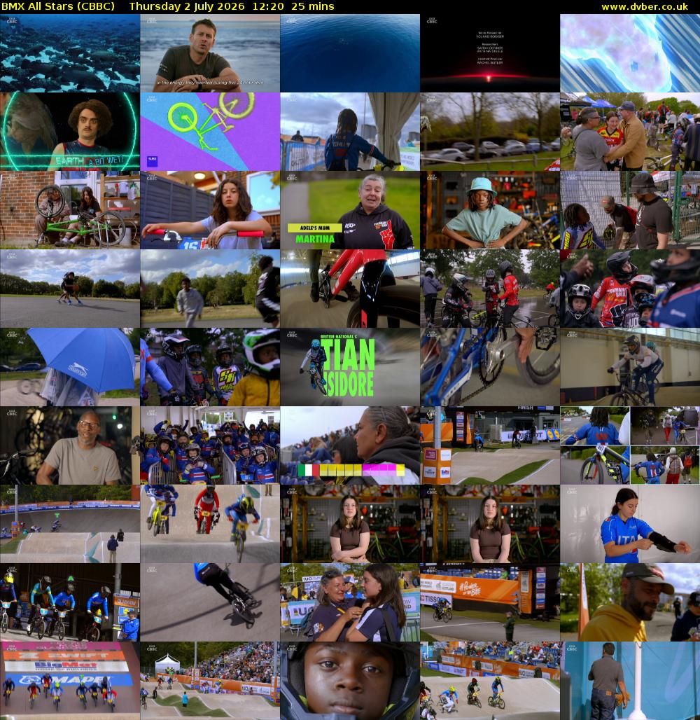BMX All Stars (CBBC) Thursday 2 July 2026 12:20 - 12:45