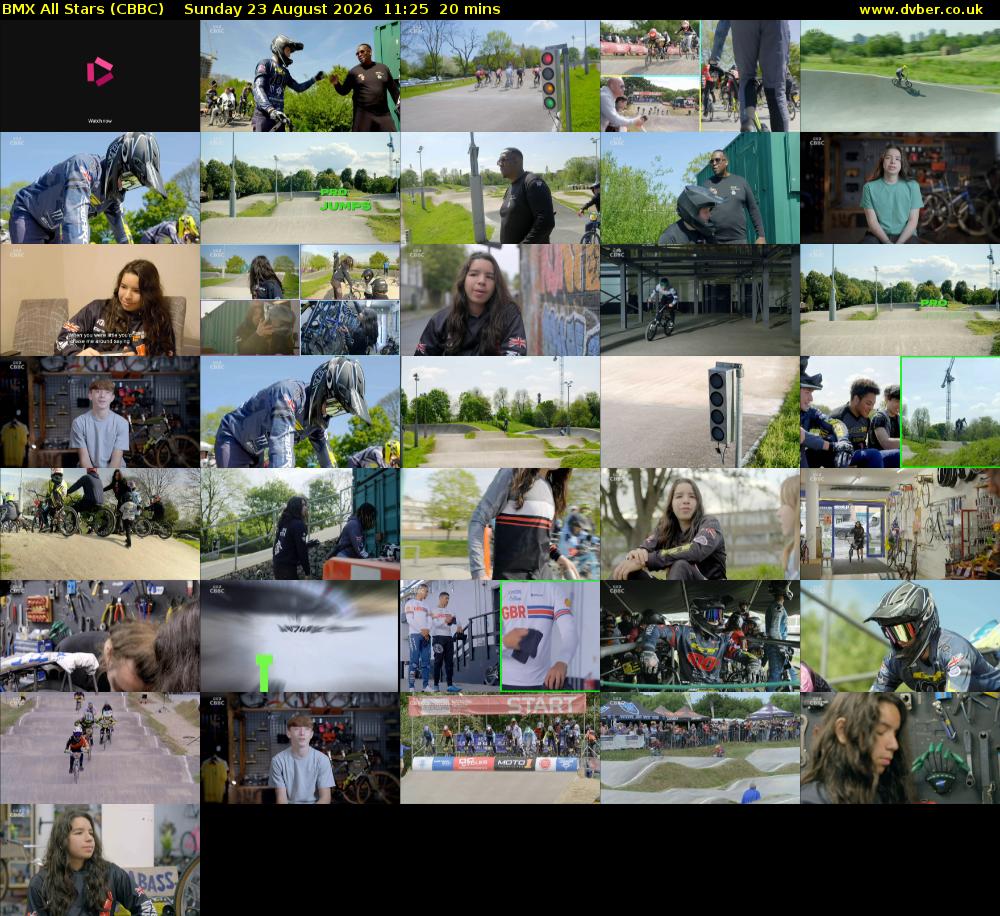 BMX All Stars (CBBC) Sunday 23 August 2026 11:25 - 11:45
