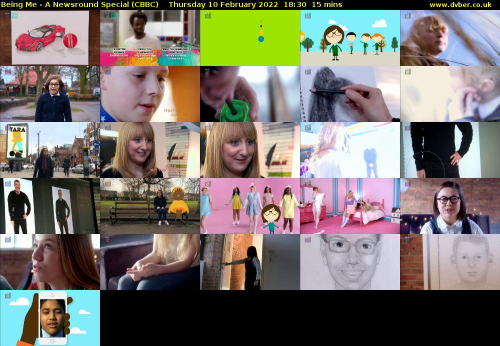 Being Me - A Newsround Special (CBBC) Thursday 10 February 2022 18:30 - 18:45