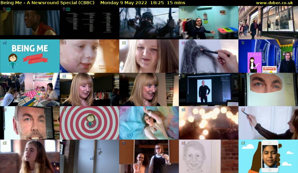 Being Me - A Newsround Special (CBBC) Monday 9 May 2022 18:25 - 18:40