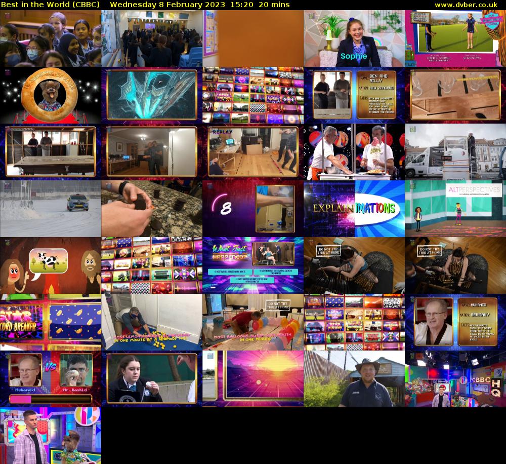 Best in the World (CBBC) Wednesday 8 February 2023 15:20 - 15:40