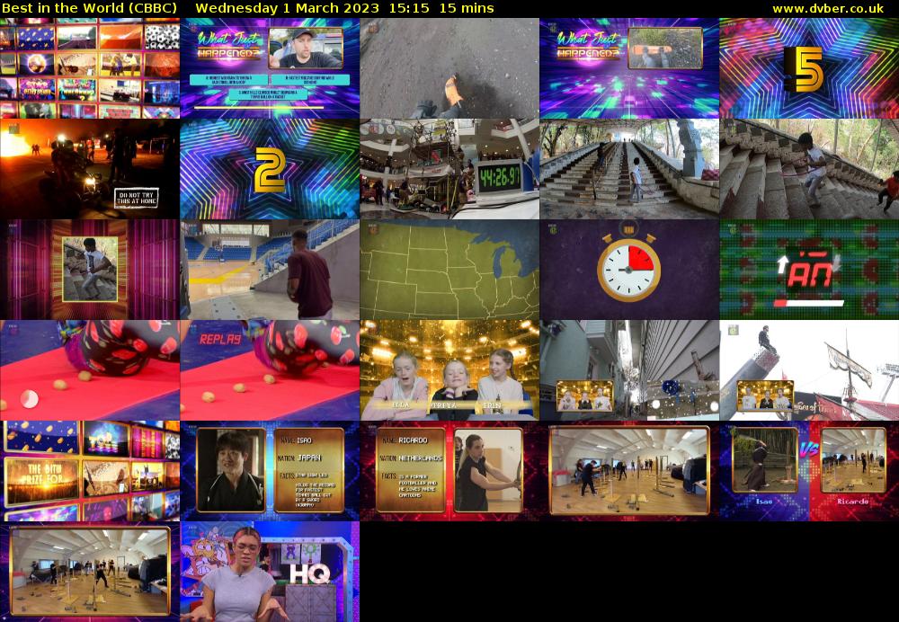 Best in the World (CBBC) Wednesday 1 March 2023 15:15 - 15:30