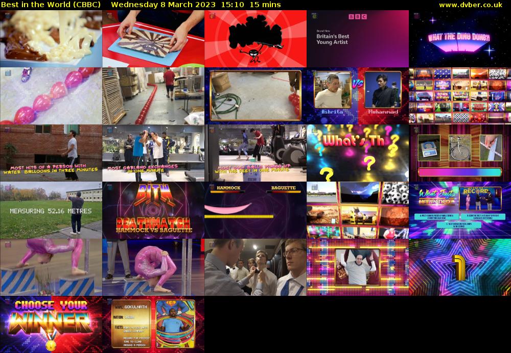 Best in the World (CBBC) Wednesday 8 March 2023 15:10 - 15:25