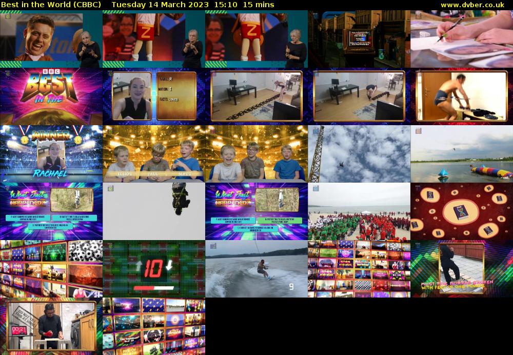 Best in the World (CBBC) Tuesday 14 March 2023 15:10 - 15:25
