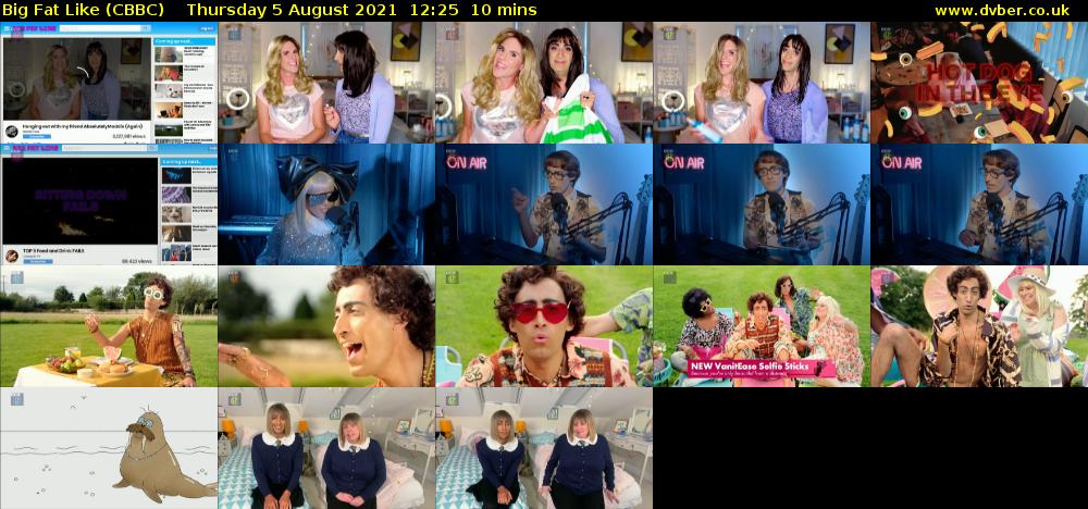 Big Fat Like (CBBC) Thursday 5 August 2021 12:25 - 12:35