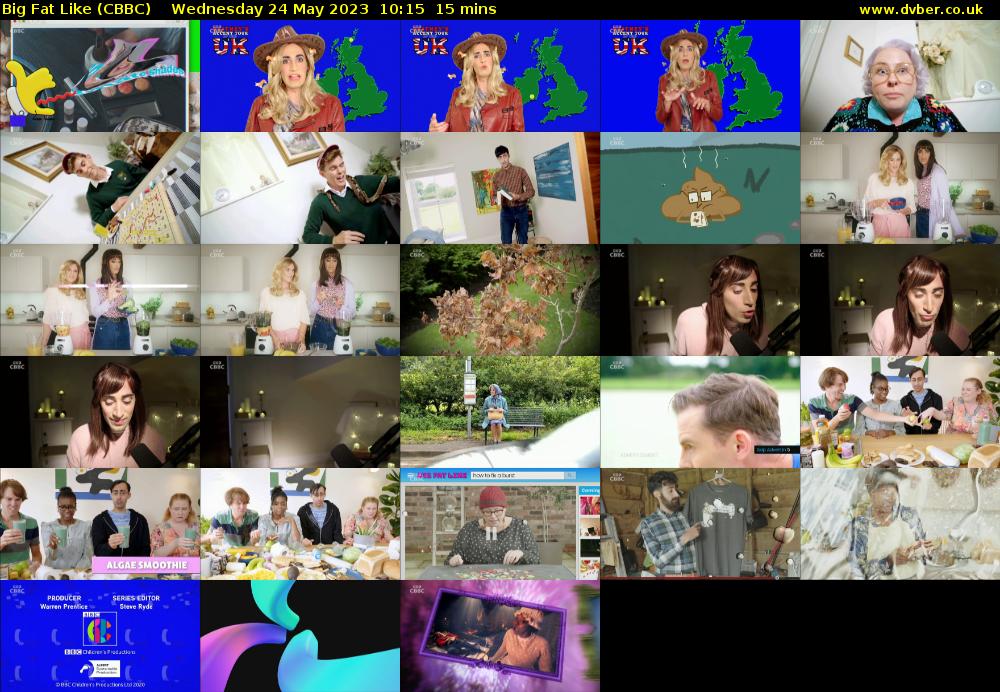 Big Fat Like (CBBC) Wednesday 24 May 2023 10:15 - 10:30