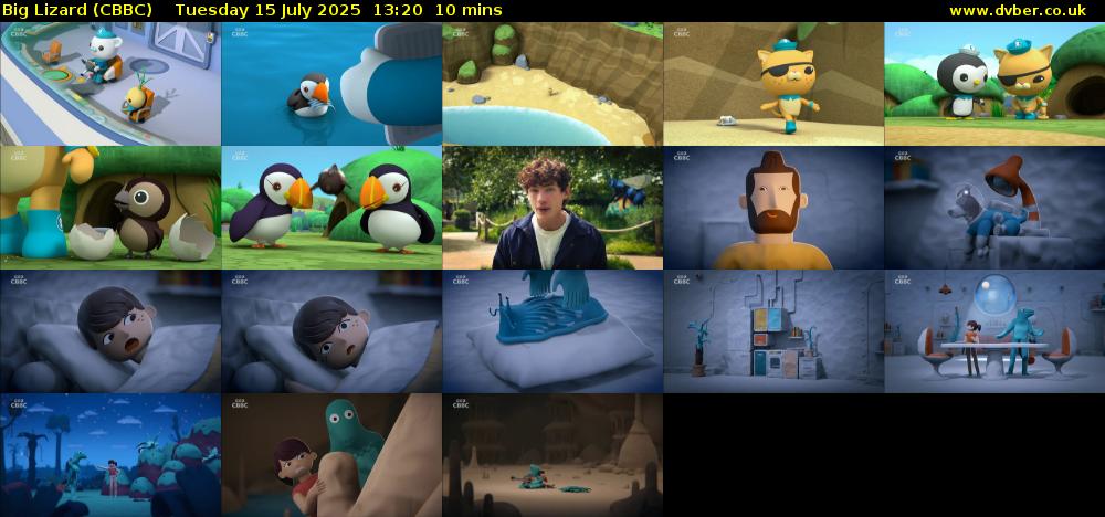 Big Lizard (CBBC) Tuesday 15 July 2025 13:20 - 13:30