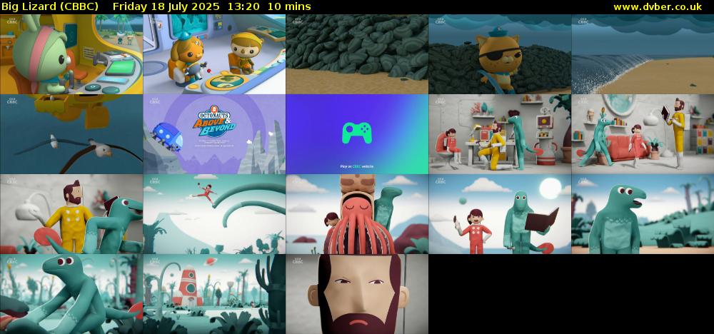 Big Lizard (CBBC) Friday 18 July 2025 13:20 - 13:30