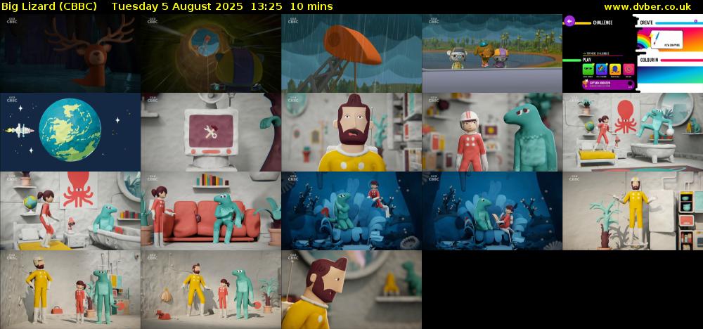 Big Lizard (CBBC) Tuesday 5 August 2025 13:25 - 13:35