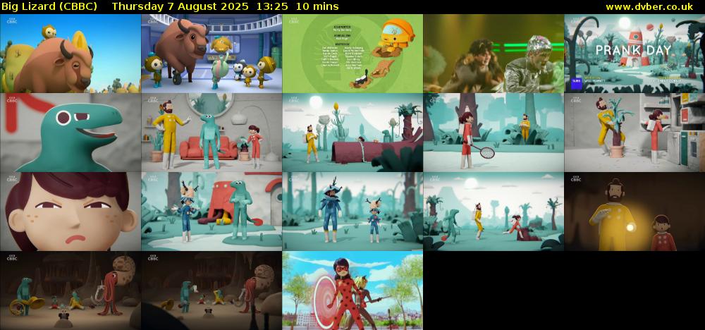 Big Lizard (CBBC) Thursday 7 August 2025 13:25 - 13:35