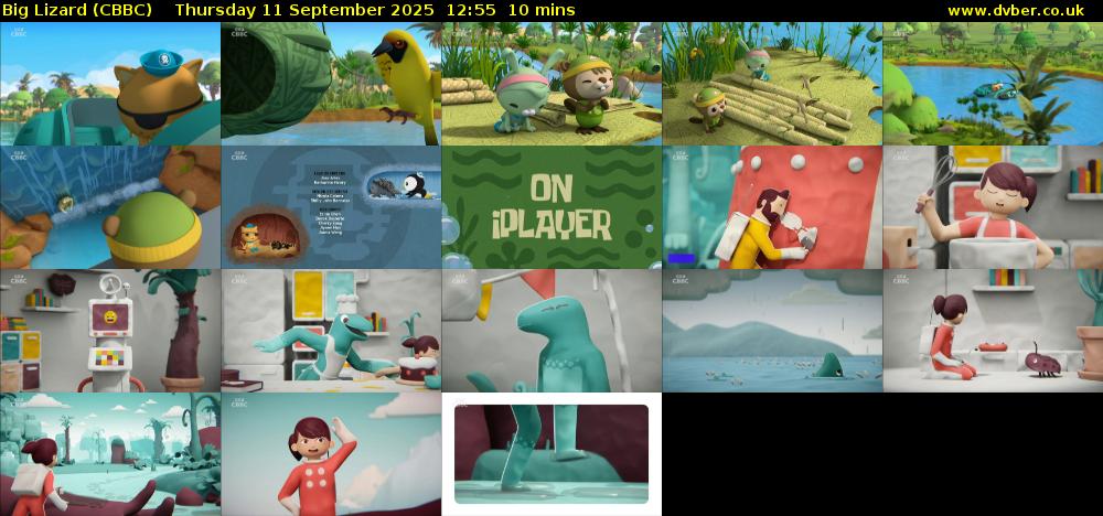 Big Lizard (CBBC) Thursday 11 September 2025 12:55 - 13:05