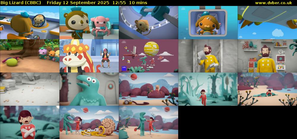 Big Lizard (CBBC) Friday 12 September 2025 12:55 - 13:05